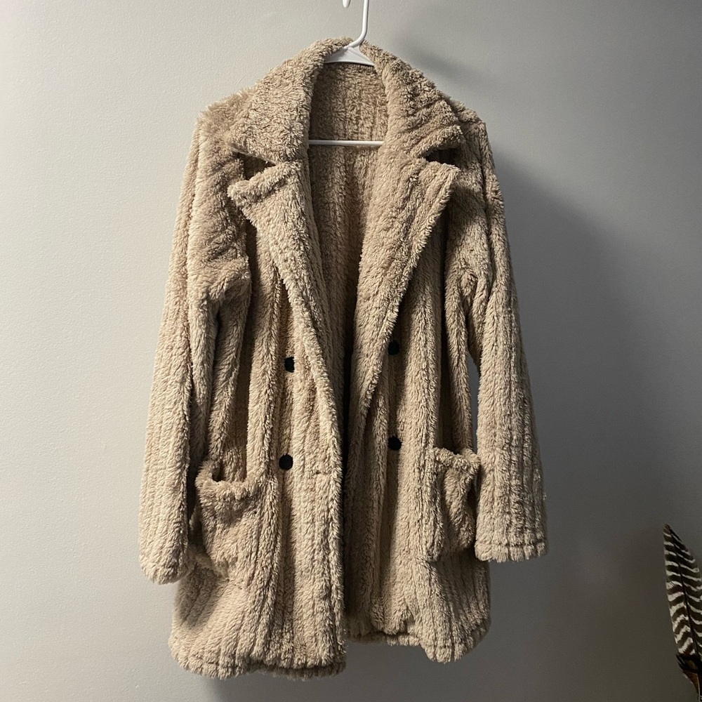 Shein Tan Coat - Large